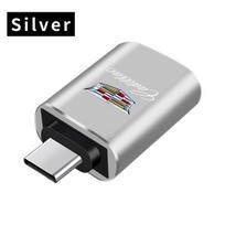 TypeC To USB Adapter OTG Converter Connector for Cadillac CT5 STS XLR CT4 GT4 SLS SLR XT6 Escalade XT4 XT5 SRX XTS ELR BLS sidabras