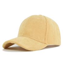 Corduroy Ins Baseball Cap Korean Style Version All-Match Face Enhancing Small Curved Eave Street Style Duckbill Cap Solid Color Color Adjustable