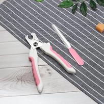 Pet Nail Clippers with Sickle Dog Cat Nail Trimmer Labor and Time Saving Stainless Steel Manicure Scissors Pet Grooming Supplies rožinė