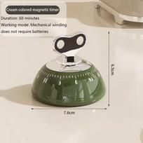 Kitchen Magnetic Timer-Mechanical Countdown Timer with Alarm, Colorful Cooking Timer for Baking & Meal Prep žalia