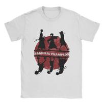Samurai Champloo Walk Fuu Mugen Jin T Shirts for Men Cotton Awesome T-Shirts Round Neck Tees Short Sleeve Clothes Birthday Gift S įvairiaspalvis