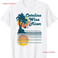 Catalina mixer wine shirt T  vintage Washed fashion homme Top For Everyday Wear Slightly Stretched designer clothes Versatile S įvairiaspalvis