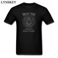 Fashion Men's Garuda Muay Thai T-shirt Guy's Short Sleeve Pure Cotton Cool Black Gift 3XL Design Tee Shirts S įvairiaspalvis