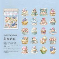 40pcs/1lot Kawaii Scrapbook Stickers Sweet Flowers Junk Journal Gold Planner Stationery Planner Decorative