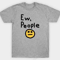 EW,People Funny T-Shirt Men Women wear a sad face Printed Tee Clothing Loose Oversized Cotton Short Sleeve Casual Fashion Tshirt S įvairiaspalvis