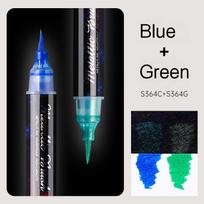 8 Colors Metallic Brush Pens Artist Glitter Highlighters Gold Silver Soft Dual Bling Shiny Student Calligraphy Painting Markers