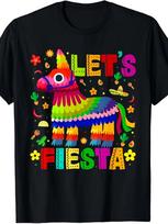 Cinco De Mayo Lets Fiesta 5 De Mayo Mexican Girls Unisex T-Shirt Same Style for Men and Women 2026 Summer Short-sleeved Printed T-shirt 220G S įvairiaspalvis