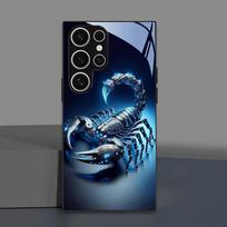Blue light mechanical scorpion pattern tempered glass phone case for galaxy S26 S25 S24 S23 S22 S21 S20 FE Ultra Plus anti-fall Galaxy S26 juoda