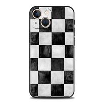 Checkerboard checked chess board Luxury Phone Case For iPhone 17 Air 16 Plus 13 15 14 12 11 Pro MAX 7 8 SE Soft TPU Black Cover For iPhone 7 8 SE