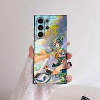 Venti Genshin Impact Sexy Phone Case For Samsung Galaxy S25 S24 S22 S23 Ultra S21 S20 Plus 5G Frosted Non-Slip Full Soft Cover samsung S24 Ultra