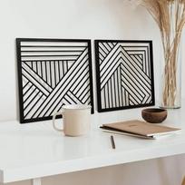 Functional Gold Metal Wall Art: Mid Century Decor for Home Enhancement.Mid Century Geometric for Modern Home.
