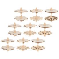 Kids Gyro Toys Wooden Portable Gyro Toy for DIY Painting 72Pcs Kit