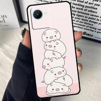 Adorable Cute Pigs Piglets For Realme GT7 Pro GT6 C67 C65 C63 C61 C55 C53 C51 C71 C75 10 11 12 13 14 15 Pro Plus Case For Realme GT6
