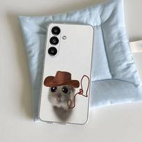 Sad Hamster Meme Phone Case For Samsung S24,30,21,22,23,20 FE,lite,PIus,Ultra,5G,Note,9,10 Transparent Cover SamsungS7