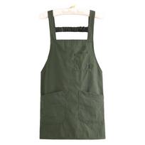 Oil-Proof Cooking Apron Breathable Catering Apron Work Clothes Vest-Style Apron  BBQ žalia