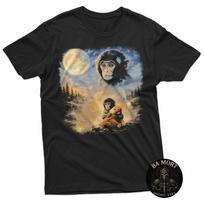 Punch Monkey Moon 90S Retro Animal Vintage T-Shirt S įvairiaspalvis
