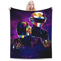 France Band D-Daft P-Punk Blankets Quality Soft Warm  Bedding Throws Winter Decorative Couch Chair Street Trend Bedspread 75x90cm