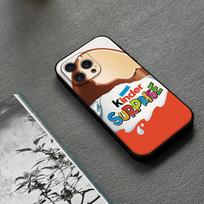 Trolly Egg K-KINDER JOY S-Surprise Phone Case For IPhone 1716 15 14 13 Pro Max 11 12 Mini X Xs XR Black Silicone Cover iPhone11