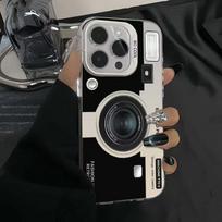 Retro Camera Graphic Phone Case for iPhone 17 Air 16 15 14 Plus 13 12 11 Pro Max Matte TPU Protective Fashion Cover For iPhone 17 ProMax balta