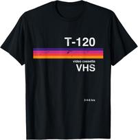 Retro VHS Tape Design 80s 90s Nostalgia Gift for Movie Fans T-Shirt S įvairiaspalvis