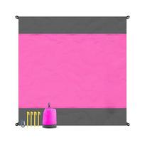 Rose Red Outdoor Camping Waterproof and Moisture-Proof Mat, Foldable Lawn Beach Mat, Picnic Mat