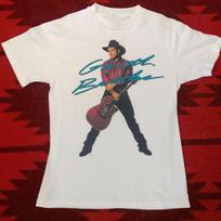 Vintažinis 90-ųjų stiliaus Garth Brooks sunkaus medvilnės baltas unisex marškinėlis S įvairiaspalvis