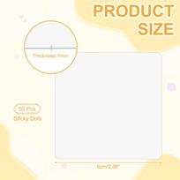 50-200Pcs 6cm Transparent Double-Sided Adhesive Tape Strong Adhesive Patch Waterproof No Trace Sticky Dot Removable Stickers