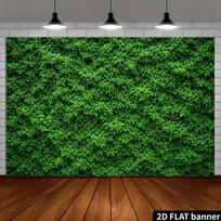 2D FLAT Banner Lush Green Boxwood Hedge Photography Backdrop 47.2x31.5inch/120*80cm