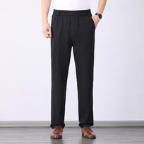 Men's Casual Loose Fit Breathable Lightweight Business Trousers XL juoda