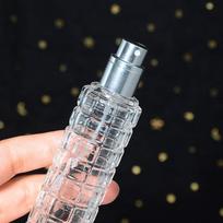 30 ml stiklo storo dugno cilindro purškiamas kvepalų buteliukas tuščias kosmetikos indas sidabras