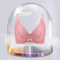 Women Ultra-thin Large Size Beautiful Back Underwear Bra Breathable Cup Sexy 75 80 85 90 95 100 105 B C D E 34/75B rožinė raudona spalva