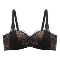 Half-cup Bra Women's Gathering Bra Beautiful Back Underwear Sexy Lace Bra Push Up Bra 32/70A juoda
