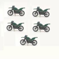 Green Dirt Bike Motorcycle Mini Action Figures Military Accessories Transport Equipment Building Blocks Brick Educational Toys