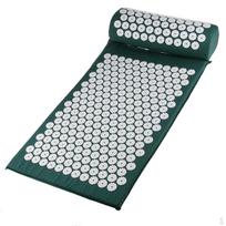 Akupresūros kilimėlis ir pagalvė nugarai, kaklui, galvai, raumenims Dark green