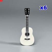 MOC Bricks Guitar Stand 4cm Figure Music Instruments Building Blocks DIY Dolls Toys For Children Gifts