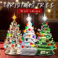 Luminous Ceramic Christmas Tree With Small Ceramic Christmas Decor