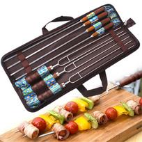 Marshmallow Roasting , Roasting Sticks with Wooden Handle 16 Inch BBQ Fork sidabras