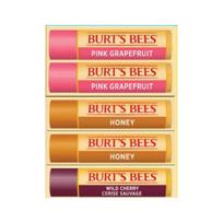 Burt’s Bees Lip Balm Set 4.25g x 5 (Pink Grapefruit x2 / Honey x2 / Wild Cherry x1)