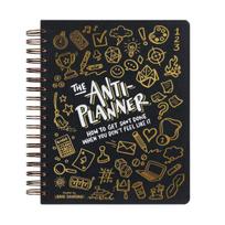„Anti-Planner“ nešiojamasis kompiuteris „Premium“ baltasis popierius, apsaugantis nuo kraujavimo, ADHD pritaikytas kasdienis organizatorius su komiksų spalvinimo puslapiais ir strategijomis L juoda