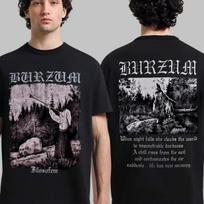 Burzum marškinėliai 2026 Naujas Filosofem albumas Grafika 100% medvilnė Vyrai Moterys Unisex Per dideli Black Metal Vintage Streetwear Viršutiniai drabužiai S juoda