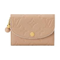 Louis Vuitton Rosalie Decorative Zipper Ball Pendant Monogram Peuillage Pattern Monogram Empreinte Leather Wallet Women wallet Hazelnut-Brown M28987 Gift Set(Basic Set+Box+Shopping Bag)
