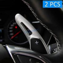 Interior Steering Wheel Paddle Shifter Extension Gear Shift Trims For Chevrolet Camaro 2016-2022 Silver