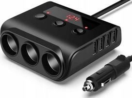 Rozdzielacz Gniazda Zapalniczki 100W 3A 12V / 24V 4X Usb