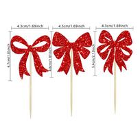 Cupcake Decorations Classic 24 Pieces Christmas Cupcake Toppers Decor For Home Event Family Celebration Party Table Gathering