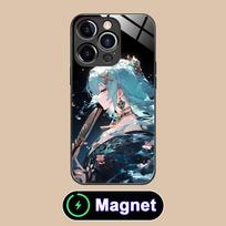 Game GI Faruzan Glass MagSafe Mobile Phone Case for iPhone 17 16 15 14 13 12 11 Air Pro Max Plus Mini Colorful Cover iPhone 11 Pro Max