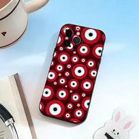 B-Blue E-Eyes  Phone Case For iPhone 17,16,15,14,13,12,11 Plus,Pro Max,XS,Soft Silicone Black Cover iPhone16e