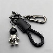 Personalized Logo Key Chain Ring Braid Rope Astronaut Pendant Custom Name Number Cartoon Cute Car Leather Keychain  Bag Keyring NO LOGO