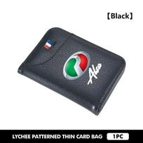 For Perodua Man ID Card Wallet Business Bifold Leather Litchi Pattern Purse Alza Kembara Kenari Kelisa Axia Viva Myvi Ativa