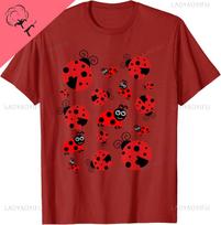 Adorable Ladybugs Everywhere Tshirt Women Girls Kids TShirt Cotton Unisexs Clothing Kawayi Graphic T Shirts Camiseta Hombre S