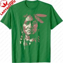 Sitting Bull Native American Chief Indian Warrior Unisex Women TShirt Unisex Summer Streetwear Tops Cotton Graphic T Shirts S
